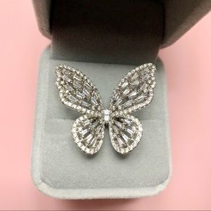 Rhinestones Butterfly Rings Brand New adjustable